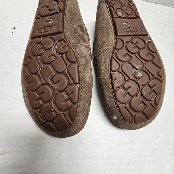 UGG Australia Womens Dakota Suede Sheepskin Moccasin Slip On Brown 5612 9 40 - Picture 10 of 15